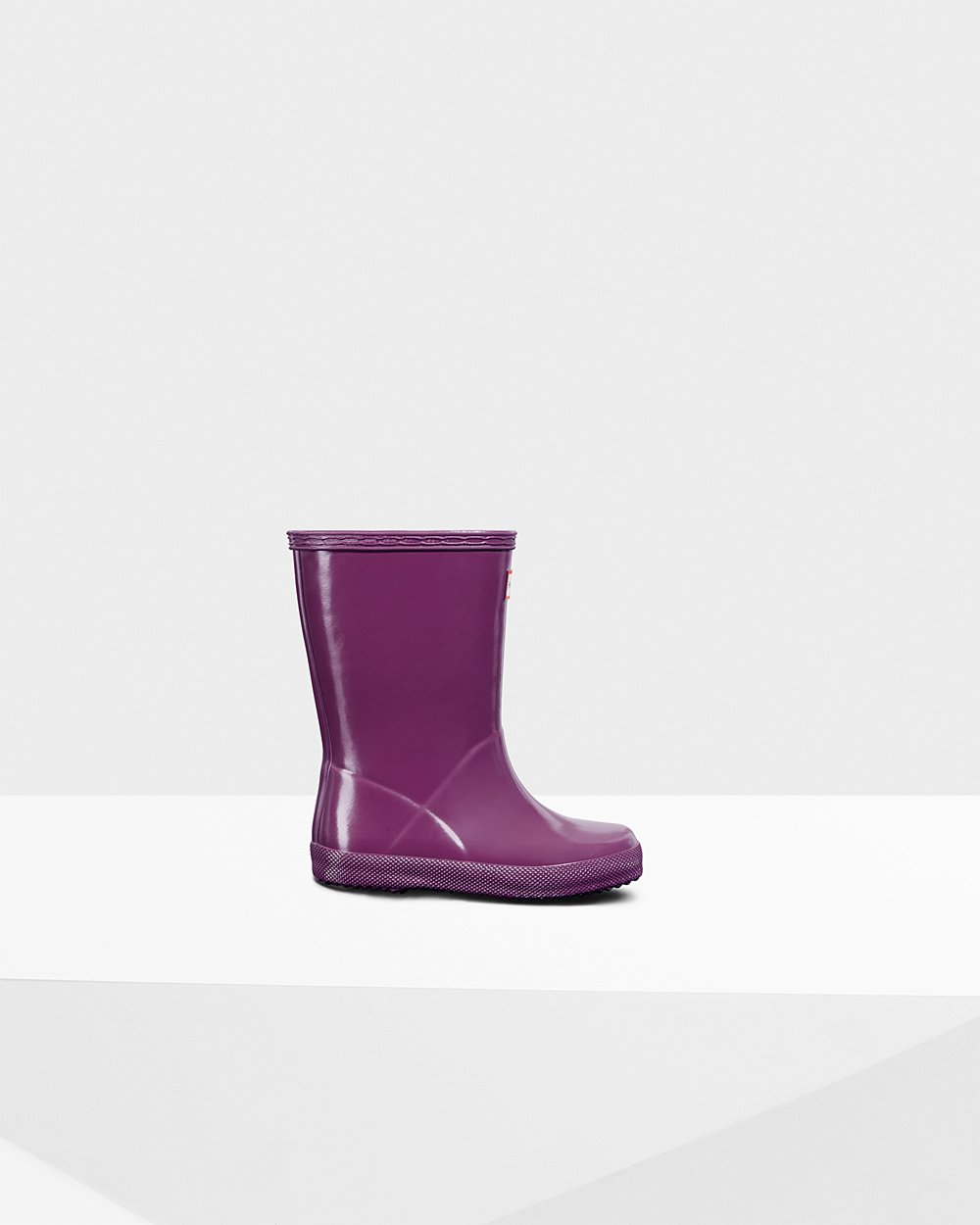 Hunter Original First Classic Gloss Rain Boots - Sale Kids Purple - ZJELIF408